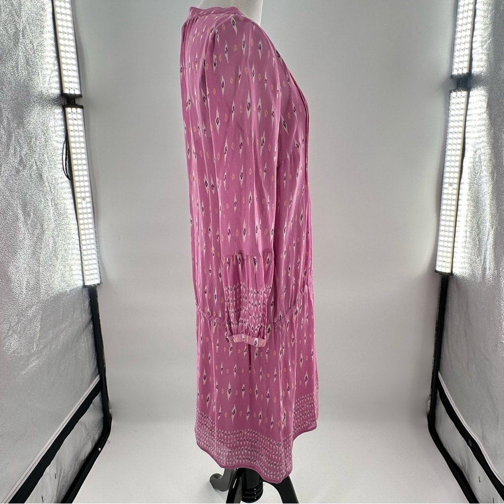 Joie womens dress size XS pink 100% silk boho bohemian tunic lightweight - Picture 6 of 15